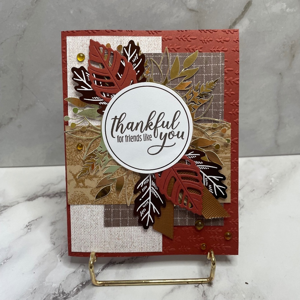 Thankful for Friends Like You Handmade Greeting Card Thanksgiving